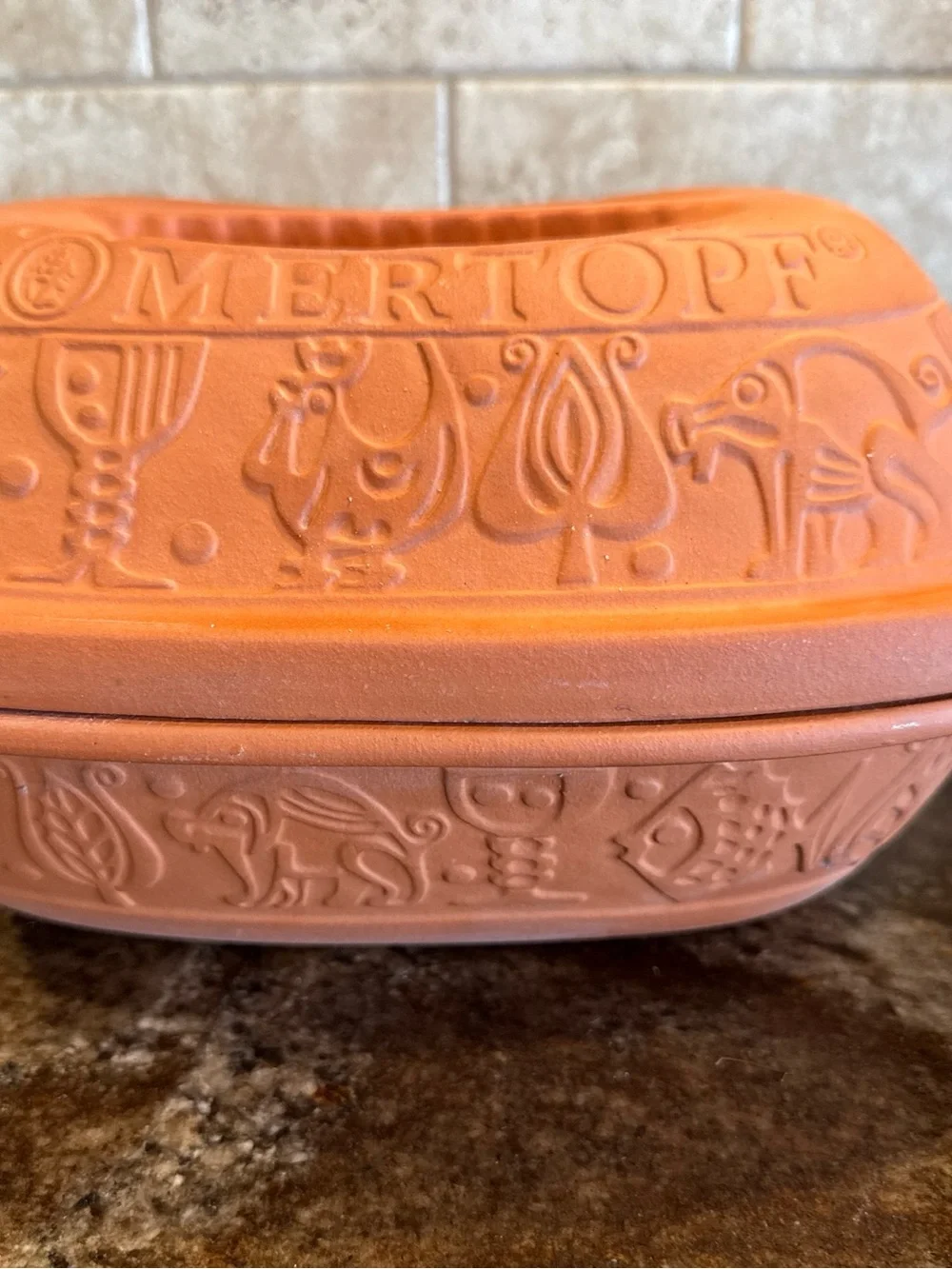 Romertopf #111 Terra Cotta Clay Baking Roaster Bay Keramik Vintage West Germany